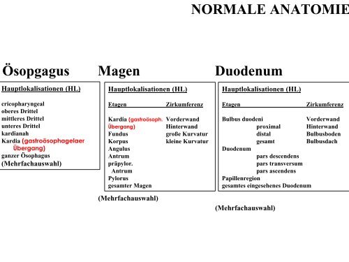 Terminologie Teil I Ösophagogastroduodenoskopie Update ... - DGVS