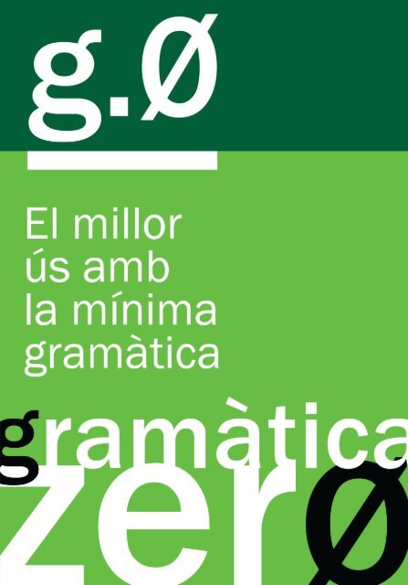 Gramàtica zero - Servei de Política Lingüística