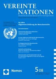 VEREINTE NATIONEN - Deutsche Gesellschaft für die Vereinten ...