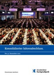 Konsolidierter Jahres abschluss. - Graubündner Kantonalbank