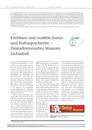 Dentalhistorisches Museum Zschadraß - Deutsche Gesellschaft für ...