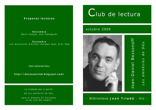 Club de lectura - Biblioteca Joan Triadú