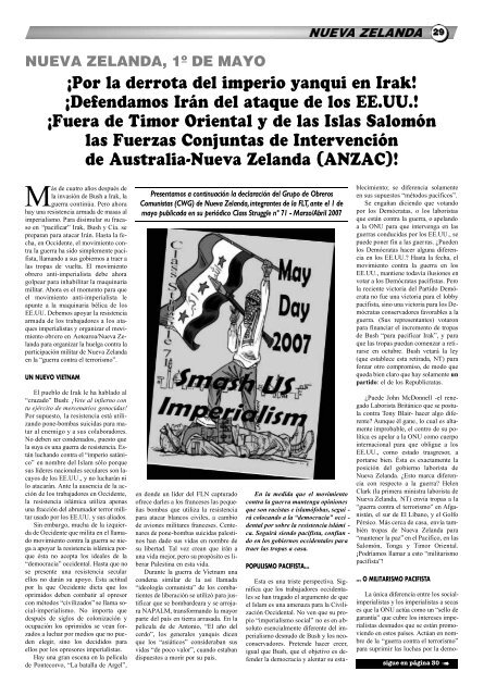 Organizador Obrero Internacional Nº 5 Mayo 2007 (PDF)