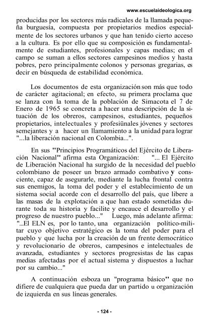 origen y desarrollo del movimiento revolucionario colombiano