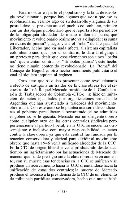 origen y desarrollo del movimiento revolucionario colombiano