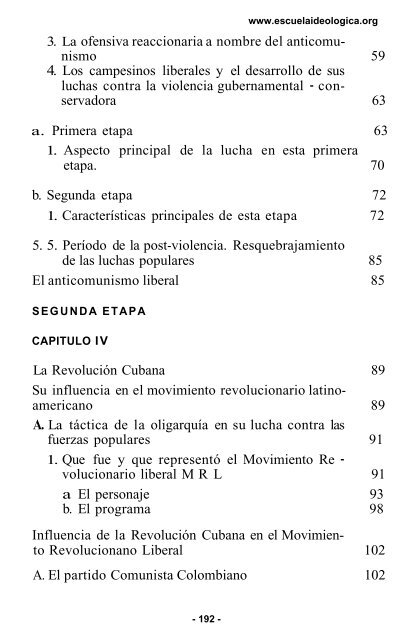 origen y desarrollo del movimiento revolucionario colombiano