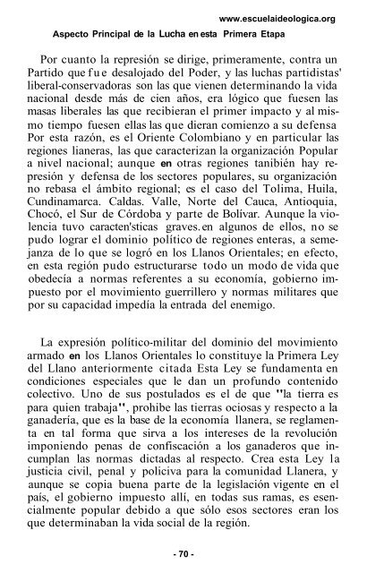 origen y desarrollo del movimiento revolucionario colombiano