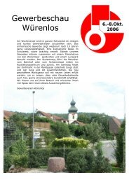 Programm der Gewerbeschau Würenlos - Gemeinde Würenlos