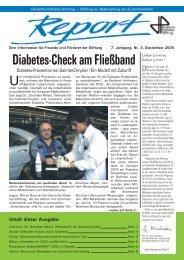 Diabetes-Check am Fließband - Deutsche Diabetes Stiftung
