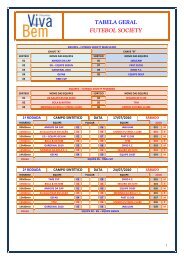 TABELA GERAL FUTEBOL SOCIETY - Caixa Seguros