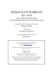 HEKHALOT RABBATI