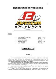 INFORMAÇÕES TÉCNICAS - Batom na Cueca