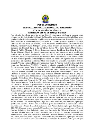 analista pdf - Tribunal Regional Eleitoral do Maranhão