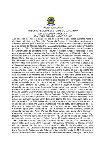 tecnico pdf - Tribunal Regional Eleitoral do Maranhão