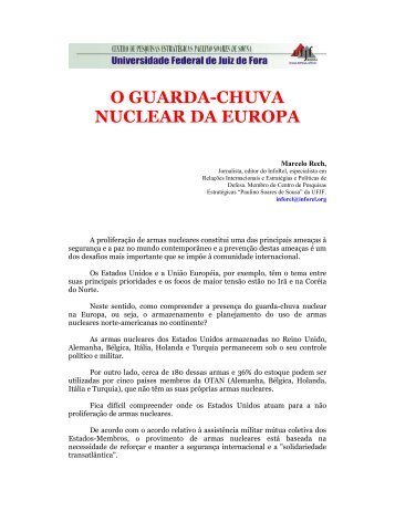 O GUARDA-CHUVA NUCLEAR DA EUROPA - UFJF /Defesa