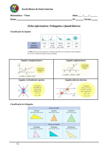 Ficha informativa: Triângulos e Quadriláteros - Webnode