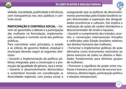 DO LOBBY DO BATOM À BANCADA FEMININA 1 - Janete Pietá