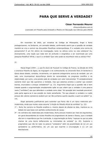 Acesse o artigo em formato PDF - Controvérsia