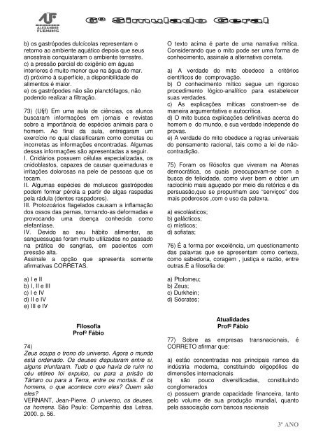 3º ANO - Colégio Alexander Fleming