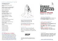 pdf version of program - Nordic Historical Keyboard Festival