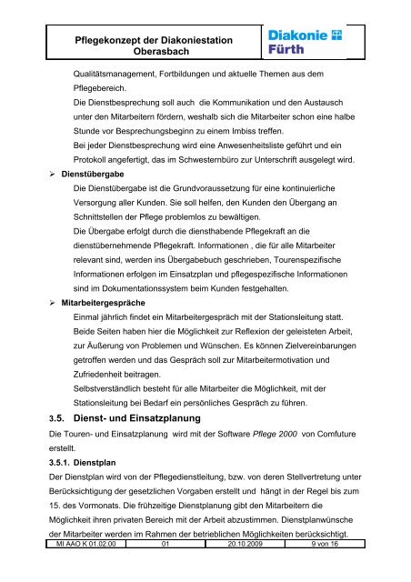 1. Beschreibung der Einrichtung - Diakonie Fürth