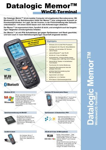 Datalogic Memor WinCE-Terminal - Dialog Data