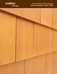 Eastern White Cedar Shingles Semi-transparent “spice ... - Maibec