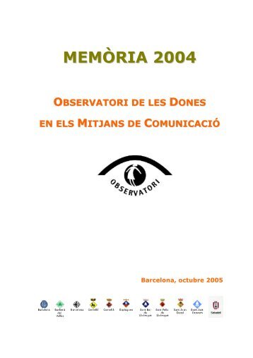 memòria 2004 observatori de les dones en els mitjans de comunicació