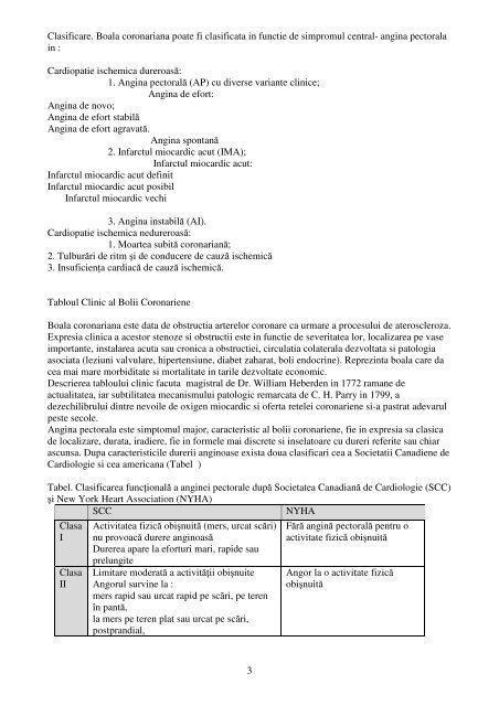 1 CAP III - BOALA CORONARIANA 3.1. Istoricul ... - Cardiologie.ro