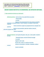 regim igieno-dietetic in sindromul de intestin iritabil - Gastromed