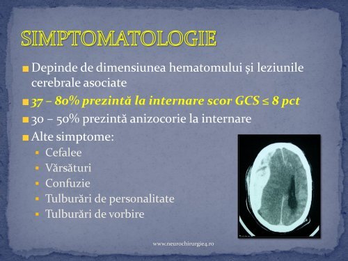 HEMATOMUL SUBDURAL ACUT, SUBACUT, CRONIC