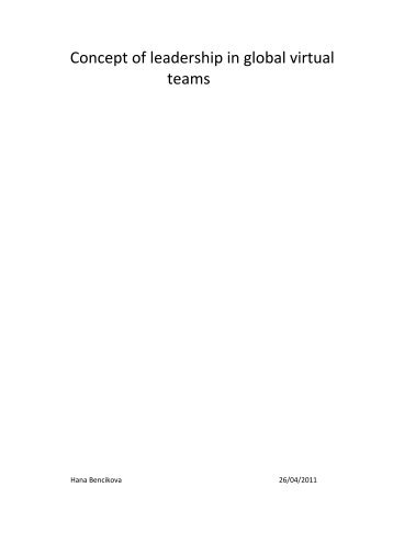 Concept of leadership in global virtual teams - Dialogin