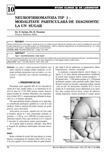 neurofibromatoza tip 1 – modalitate particularå de ... - medica.ro