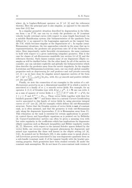 Singular metrics and associated conformal groups underlying ...