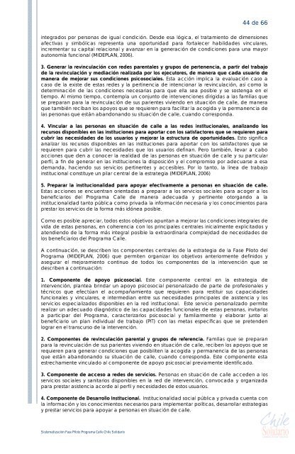 Documento N°1: Sistematización Programa Calle Chile Solidario