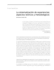 La sistematización de experiencias: aspectos teóricos y ...