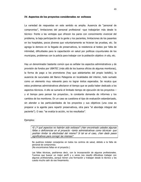 INFORME Sistematización de Experiencias 2006 - ubatec sa ...