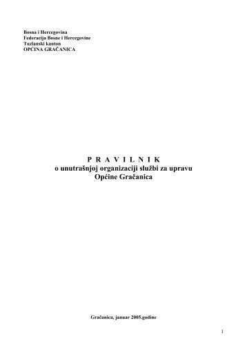 2.2 Pravilnik Općine Gračanica - Savez općina i gradova Federacije ...