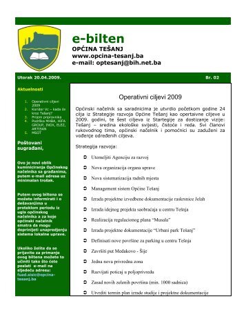 e-bilten - Općina Tešanj