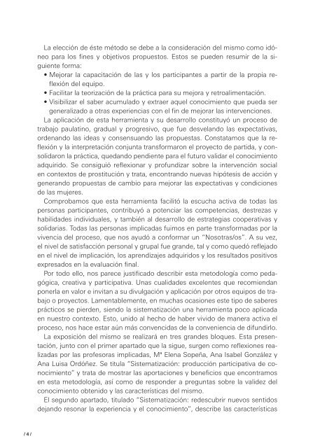 Experiencia y sistematización de la práctica. - Sicar