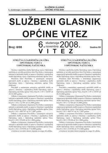 Službeni glasnik 08/2008 - Općina Vitez