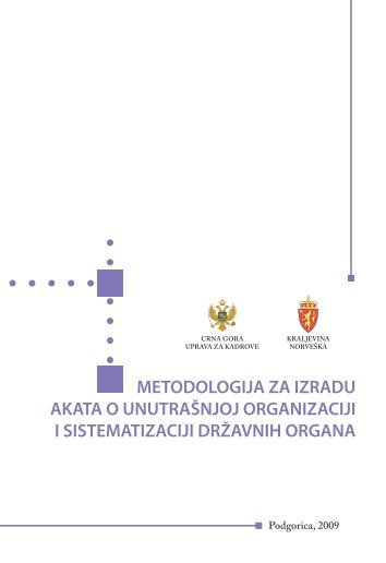 metodologija za izradu akata o unutrašnjoj organizaciji i - Uprava za ...