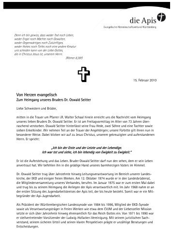 Von Herzen evangelisch - die Apis