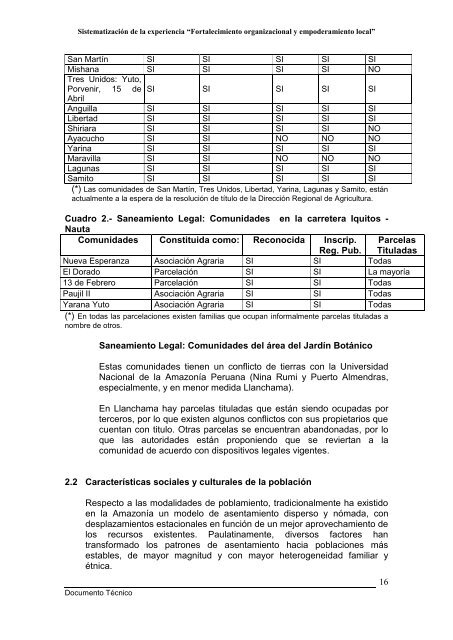 Esquema para sistematización - Instituto de Investigaciones de la ...