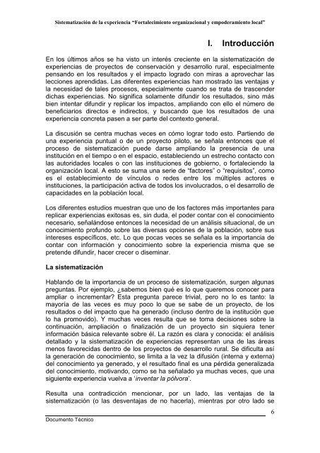 Esquema para sistematización - Instituto de Investigaciones de la ...
