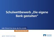 Schulwettbewerb âDie eigene Bank gestaltenâ