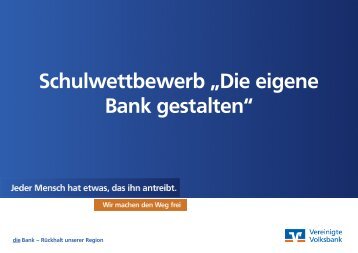 Schulwettbewerb âDie eigene Bank gestaltenâ