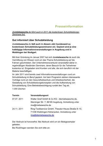 Gut informiert über Schutzkleidung - diemietwaesche.de