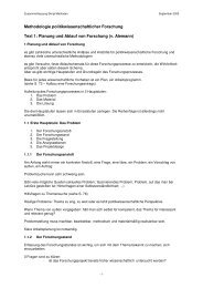Methodologie politikwissenschaftlicher Forschung Text 1: Planung ...