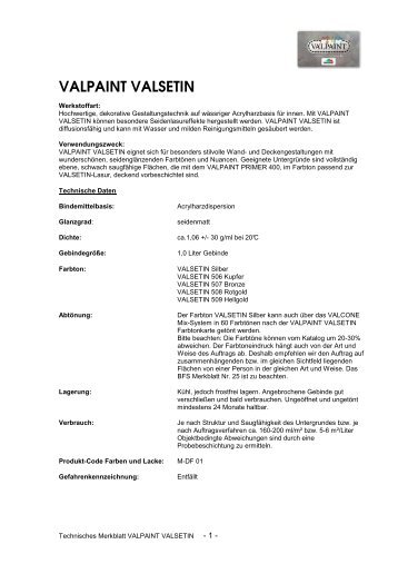 VALPAINT VALSETIN - Diessner